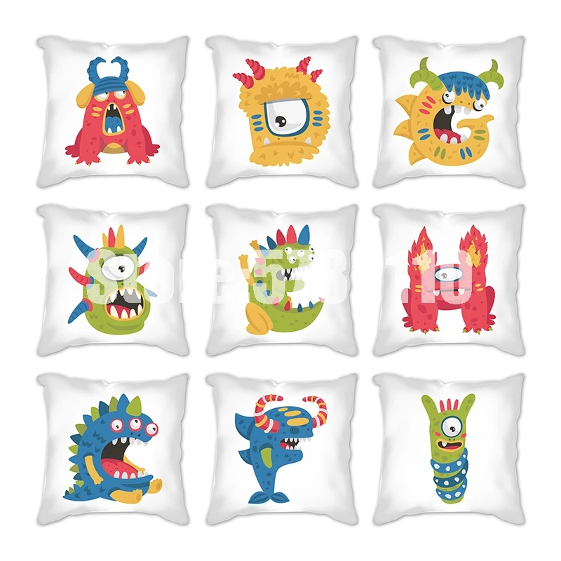 Симпатичная красочная подушка в виде букв монстра 45*45 см с английским алфавитом