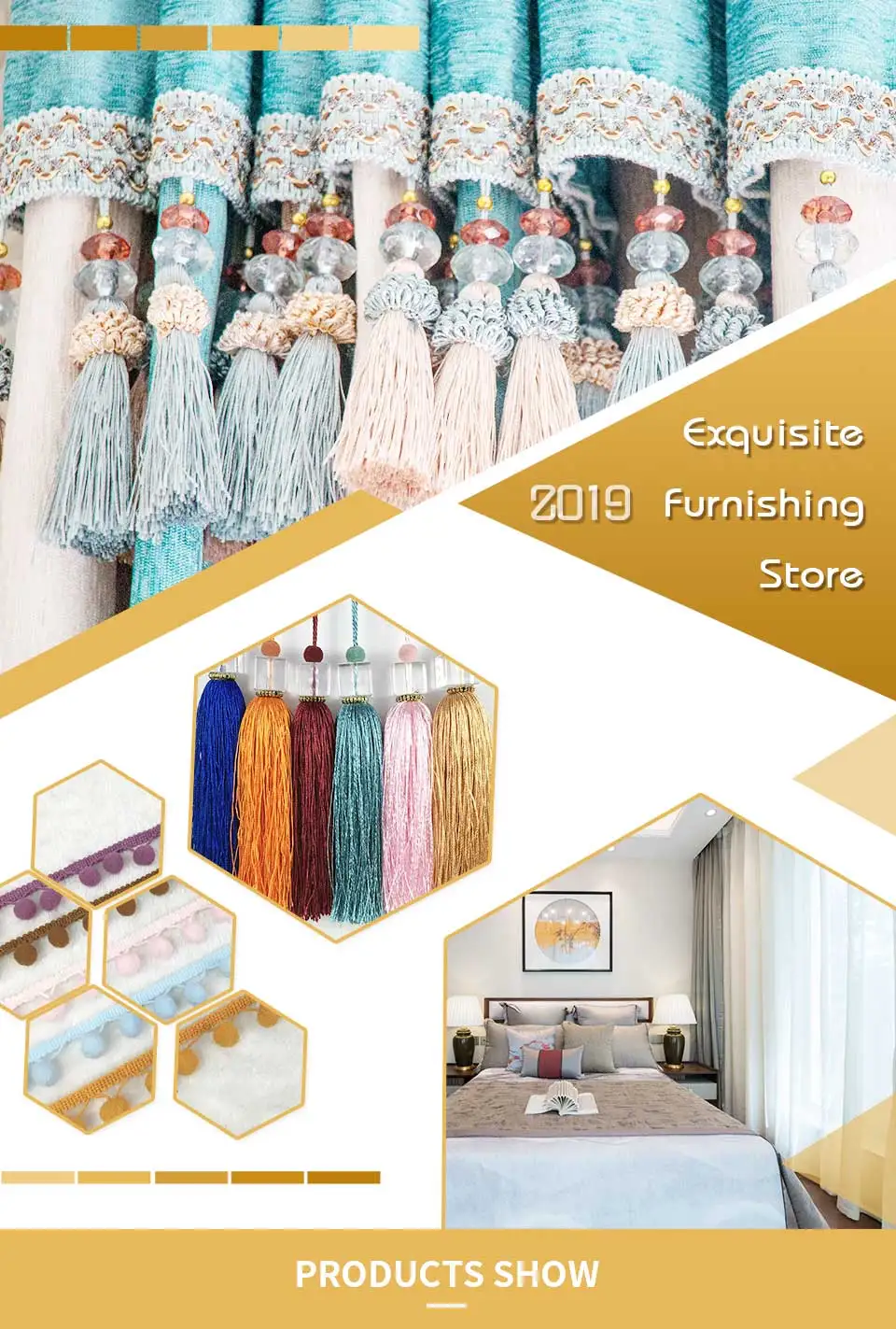 20pcs/package polyester silk tassel hanging ear tassel 25cm tassel curtain accessories home decoration DIY decorative handmade