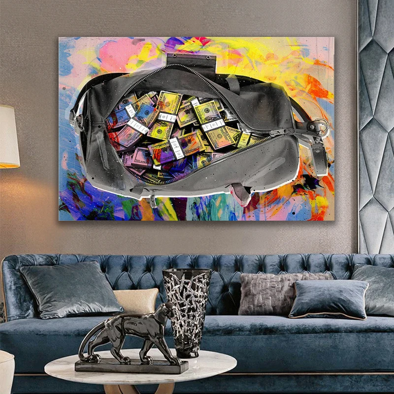 

Canvas Painting Gold Standard Modern Culture Money Style Street for Home Decor Wall Art Poster