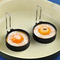 2pcsset fried egg mold metal nonstick omelette pancake maker round shaper metaliron handle home kitchen accessories gadgets