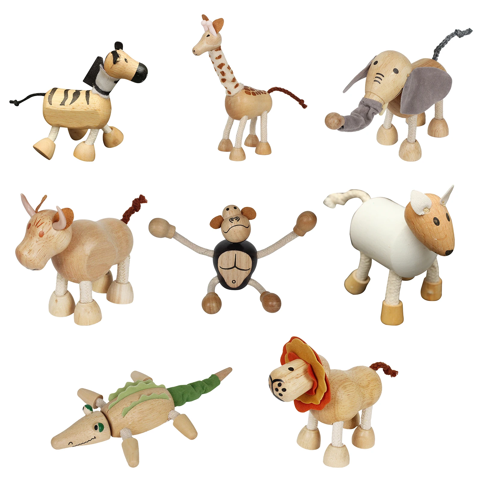 

Wooden Animal Model Doll Toy Collection Model for Kids Toddlers Boys Girls