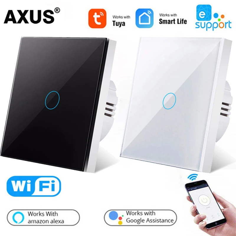 AXUS Tuya Smart Wifi сенсорный Переключатель No нейтральный провод требуется умный дом