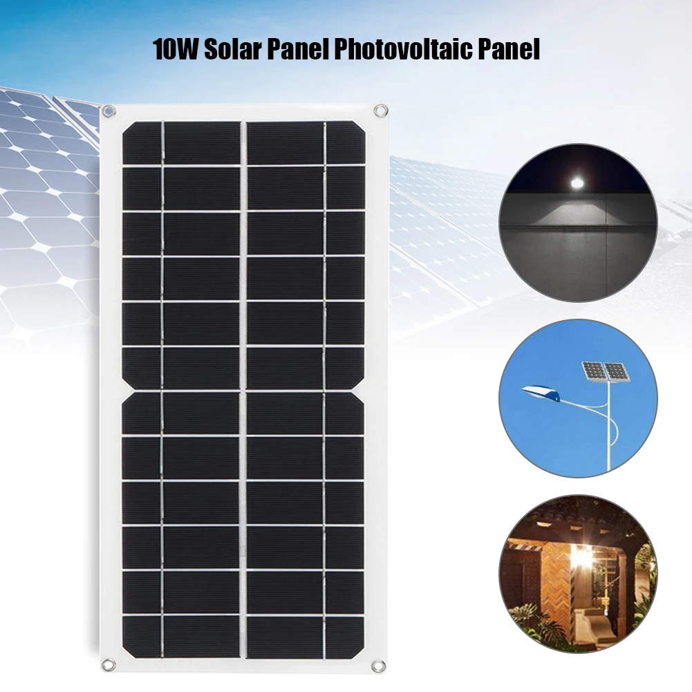 

Portable Solar Panel Solar Charger Cable Cellphone Waterproof Power Battery Boat Outdoor Electric Device Supply