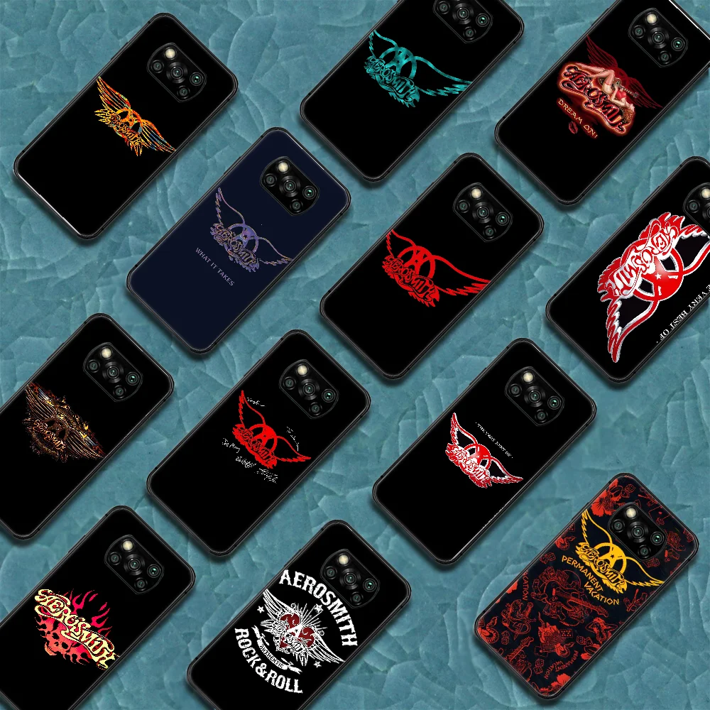 Чехол для телефона Rock Band Aerosmith для Xiaomi Mi A2 A3 8 9 SE 9T 10 10T Lite Pro Ultra Poco x3 черный Cell Trend Etui.