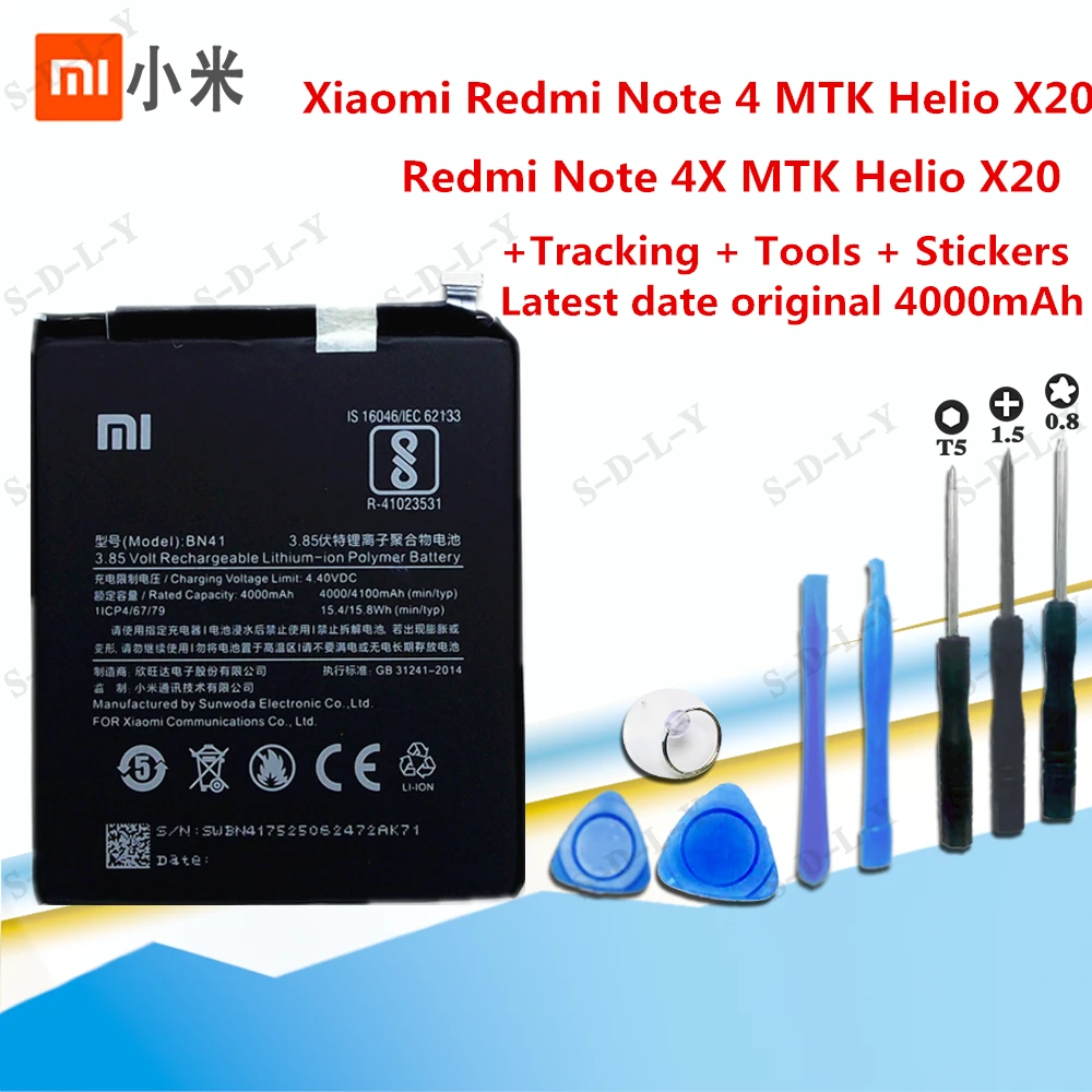 Оригинальный сменный аккумулятор XiaoMi для Xiaomi Mi Redmi Note Mix 2 3 3S 3X 4 4X 4A 4C 5 5A 5S 5X M5 6 6A 7 8 Pro