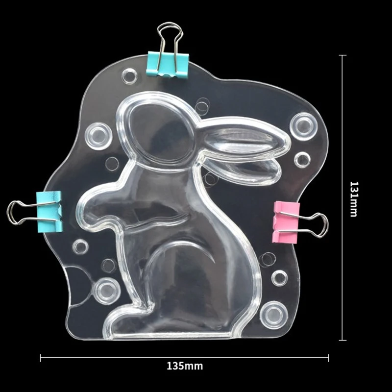 Новинка Лидер продаж 3D Пасхальный кролик Пластик шоколадная форма милые конфеты