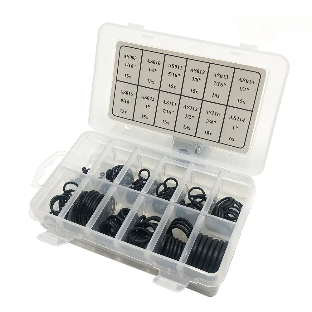

166Pcs Scuba Diving O-Ring Kit 12 Sizes NBR Nitrile 90 Duro Dive Hose Tank Valve Regulator Sealed Rings Swimming Diving