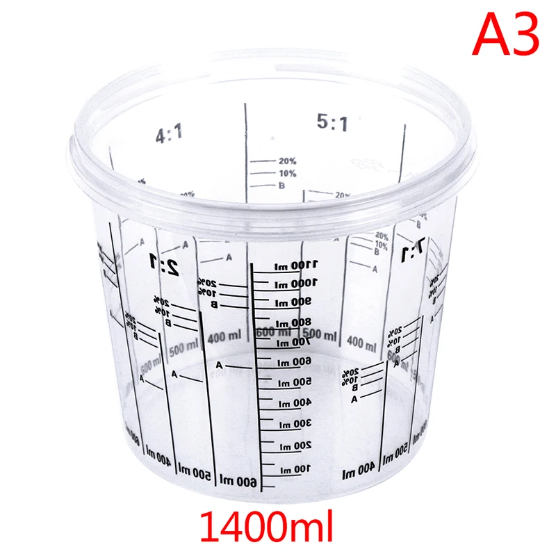 1400ml Автомобильная специальная краска, шкала, чашка, краска, чашка, мерная чашка, краска, бак, серер, чашка с крышкой(385-2300 мл), Прямая поставка - Цвет: 1400ml