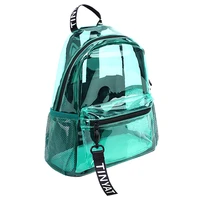 fashion clear pvc women backpack new trend transparent solid backpack travel school backpack bag for girls mini beach mochila