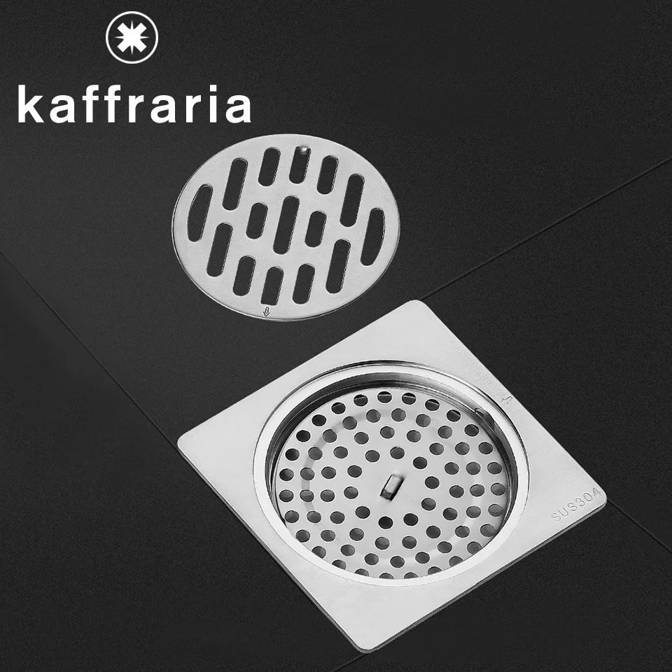 Слив Kaffraria в полу 304 для душа из нержавеющей стали Ванная комната Кухня Frool
