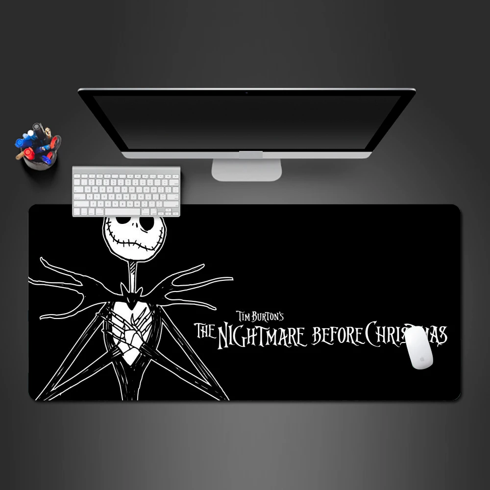 

Mouse Pad Scary Christmas Eve Mousepad High Quality Lock Side Gamer Computer Keyboard Desk Mat Gaming Domineering Christmas Gift
