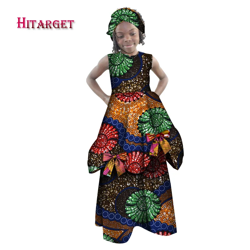 Африканское летнее платье для девочек традиционные хлопковые платья Дашики без