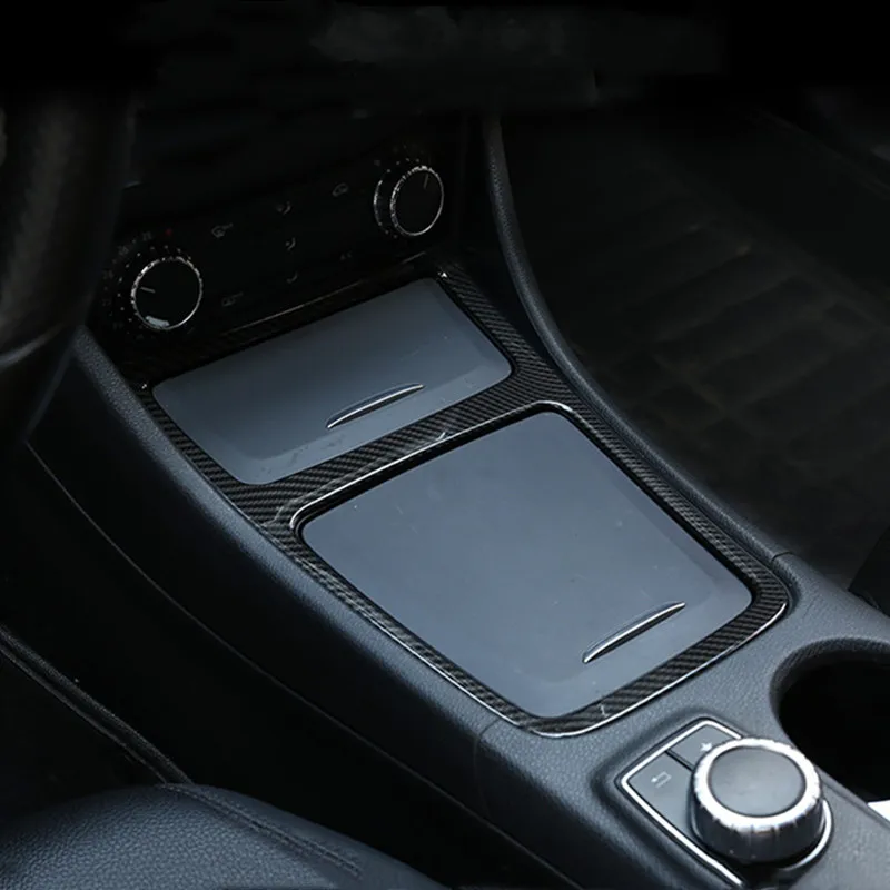 

Carbon Fiber Style Center Console Storage Box Frame Decoration Cover Trim For Mercedes Benz CLA C117 GLA X156 A Class 2013-2018