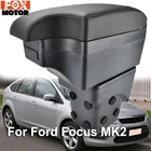 Подлокотник для Ford Focus MK2 2005-2011, 2006, 2008, 2009, Стайлинг автомобиля, черный Центральный консоль