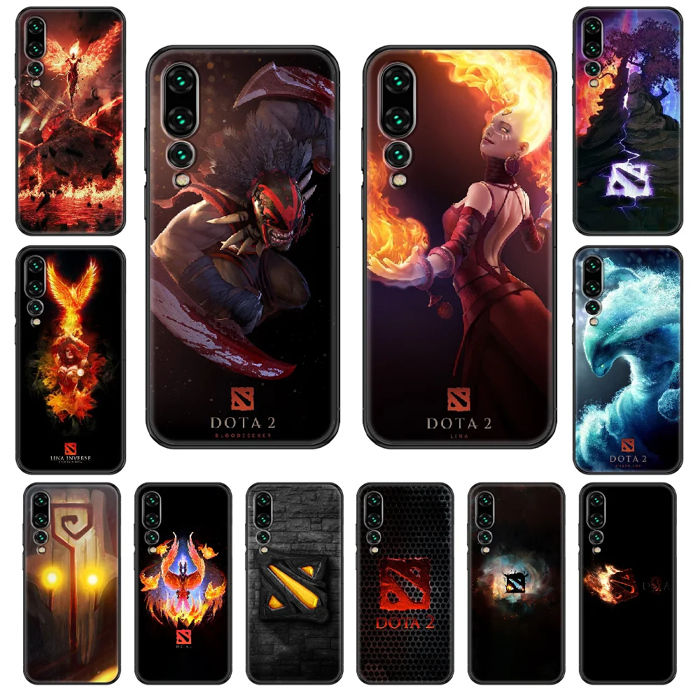 

Gmae Dota2 Logo Phone case For Huawei P 8 10 20 30 Smart Plus 2019 Z Lite Pro 2017 2019 black fashion funda soft cover art