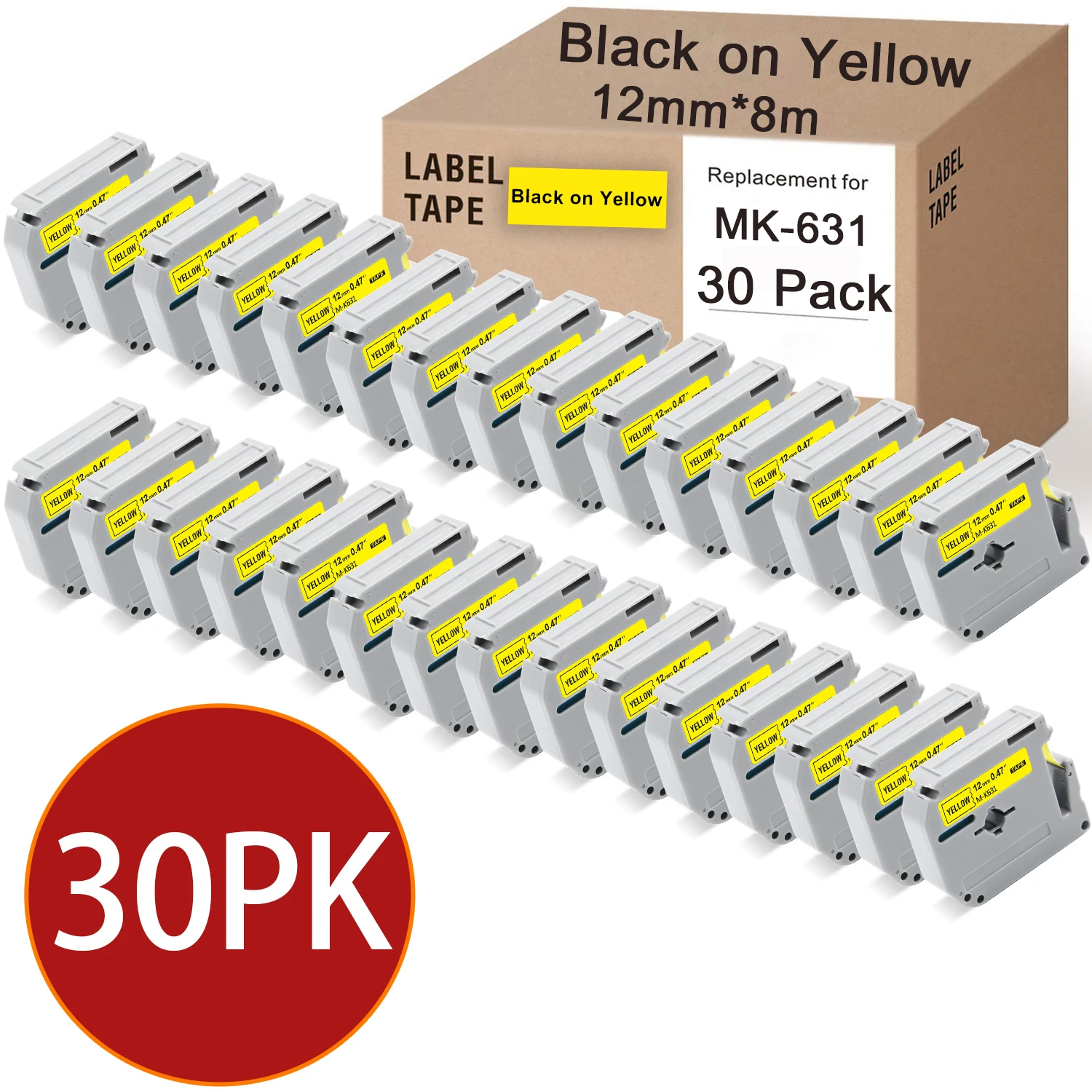 

30PK, 12 мм, ленты для Brother, Φ, Φ 231, Φ, Φ 831 для Brother P, сенсорный фотопринтер