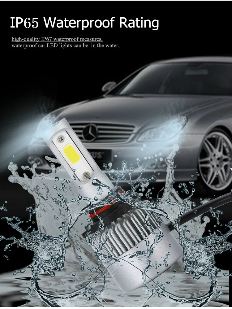 H7 светодиодный фары для автомобиля авто h4 h1 COB свет 6500 K 32 V 8000LM h27 h3 h8 фонарь высокое