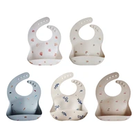 silicone baby bib waterproof bpa free adjustable fit toddler bibs soft edible silicone saliva towel drooling baby scarf for baby