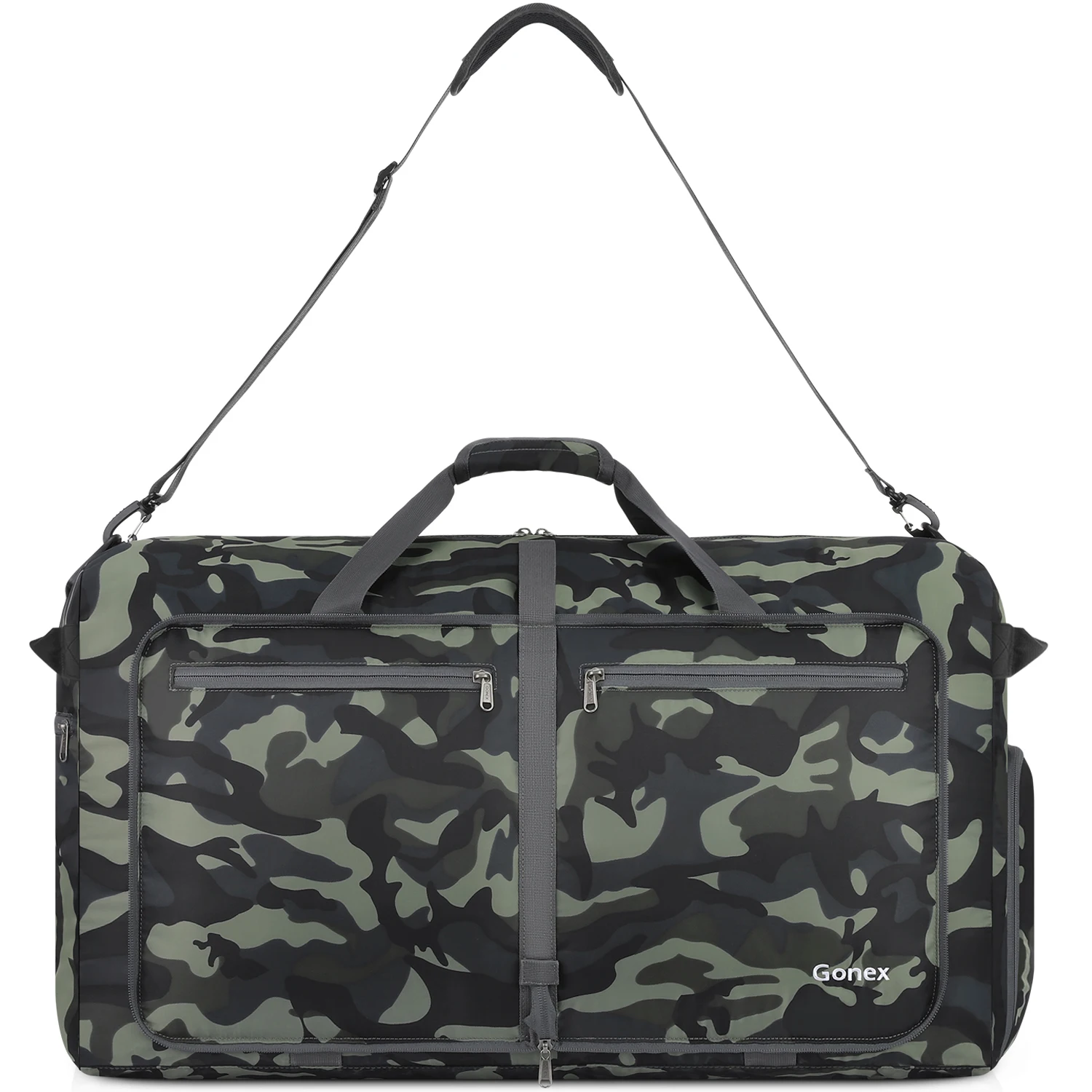 GreenCamouflage 150L Gonex 100 л дорожная сумка для багажа 210D нейлоновая Женская и мужская дорожная сумка для путешествий Сверхлегкая складная сумка для отдыха и деловой поездки - Цвет: GreenCamouflage 150L