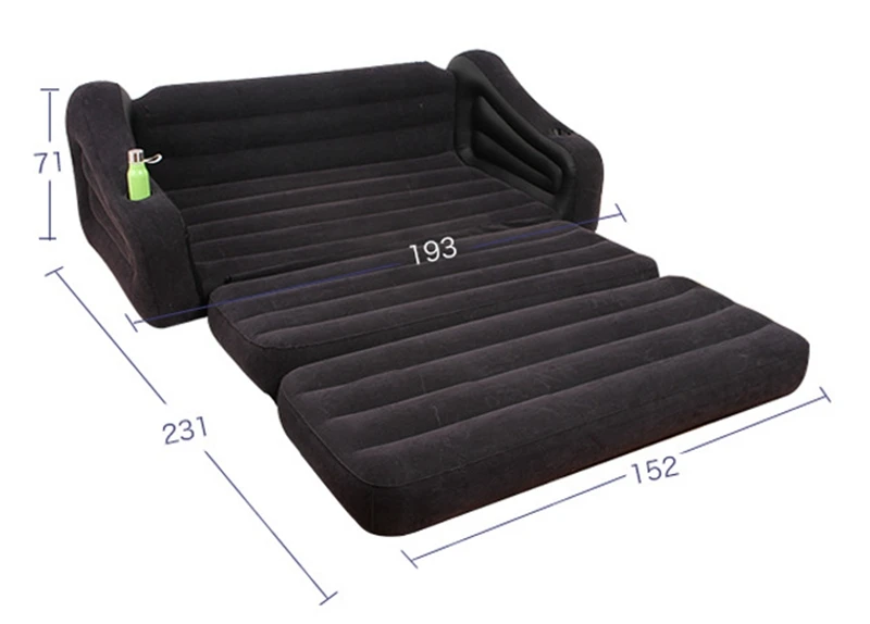 Надувной диван-кровать 5 в 1 Двухместный выдвижной для дома и сада кемпинга мебель