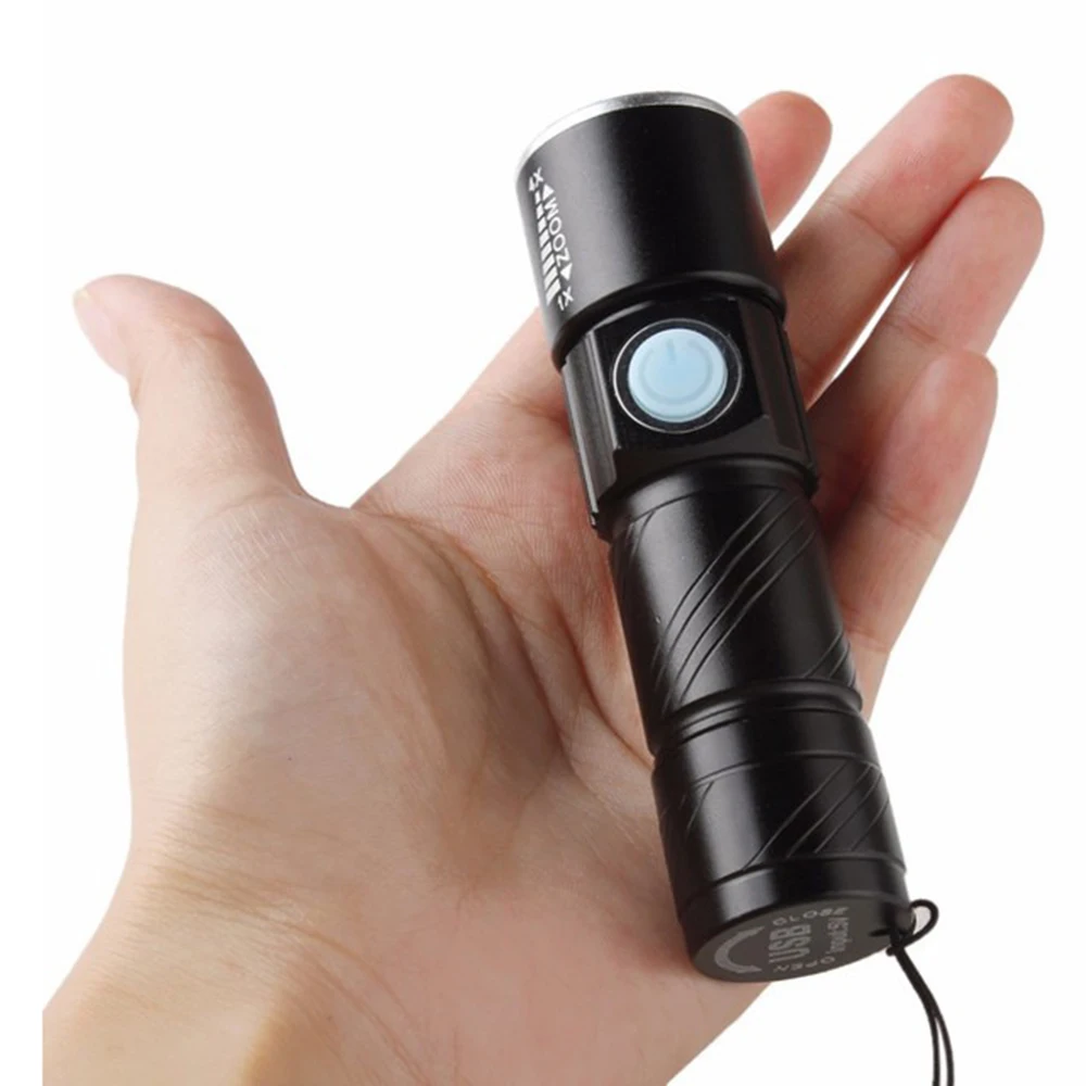 

XUNATA Мини-фонарик телескопический USB заряжаемый