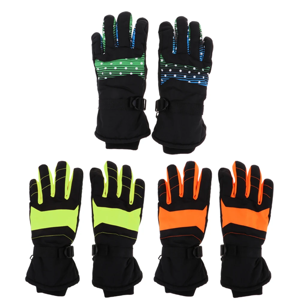 Водонепроницаемые лыжные перчатки для взрослых и детей зимние теплые сноуборда