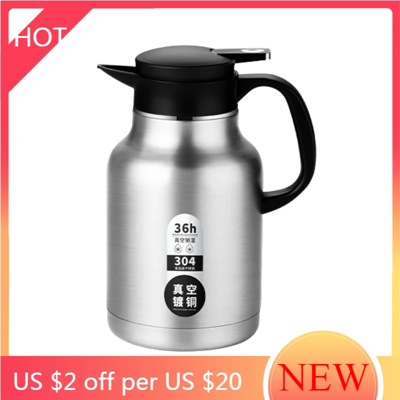 

Insulated Portable Fashion Water Bottle Big Home Use Tea Infuse Thermos Bottle Stainless Steel Botella Agua Kitchen Items AH50WB
