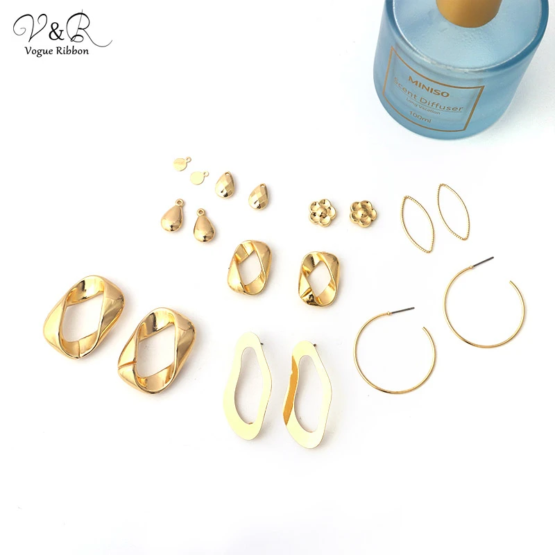 Diy ювелирные изделия аксессуары фурнитура позолоченная Геометрическая