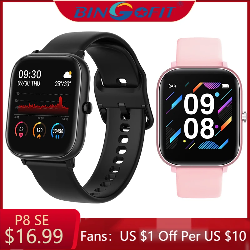 Bingofit P8 SE 1 4 дюймов Смарт-часы для мужчин полный сенсорный режим нескольких видов