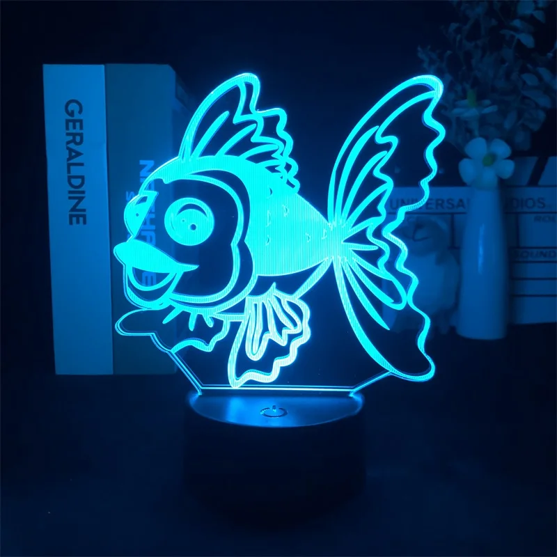 

Проектор с изображением золотой рыбки, подарок, Прямая поставка, Детский 3D ночсветильник, будильник, цветная осветительная лампа с пультом ...