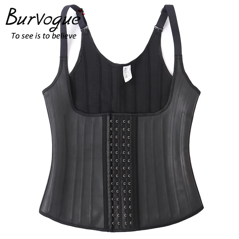 Латексный корсет Burvogue для женщин, 25 стальных костей, корсет для талии, моделирующий ремень для талии, бюстье и корсеты размера плюс