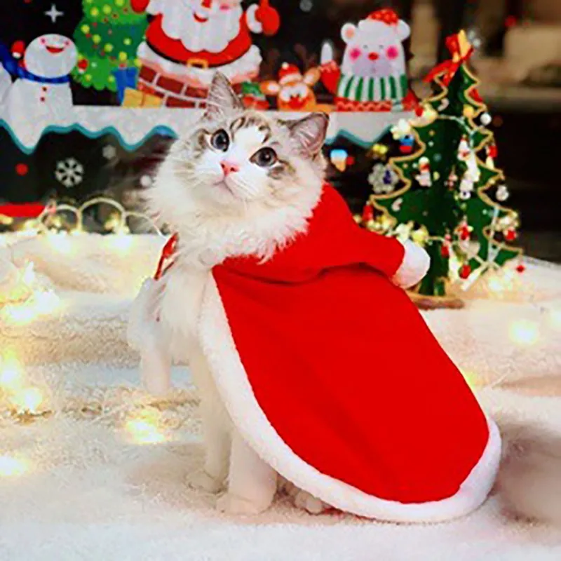 Костюм для домашних животных модные шали для кошек одноцветные шали для щенков для домашних животных собак кошек Рождественский фестиваль нарядная одежда