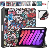 for ipad mini 6 case 2021 6th generation with pencil holder sleep wake up soft tpu pc back for ipad mini 6 8 3 inch with stylus