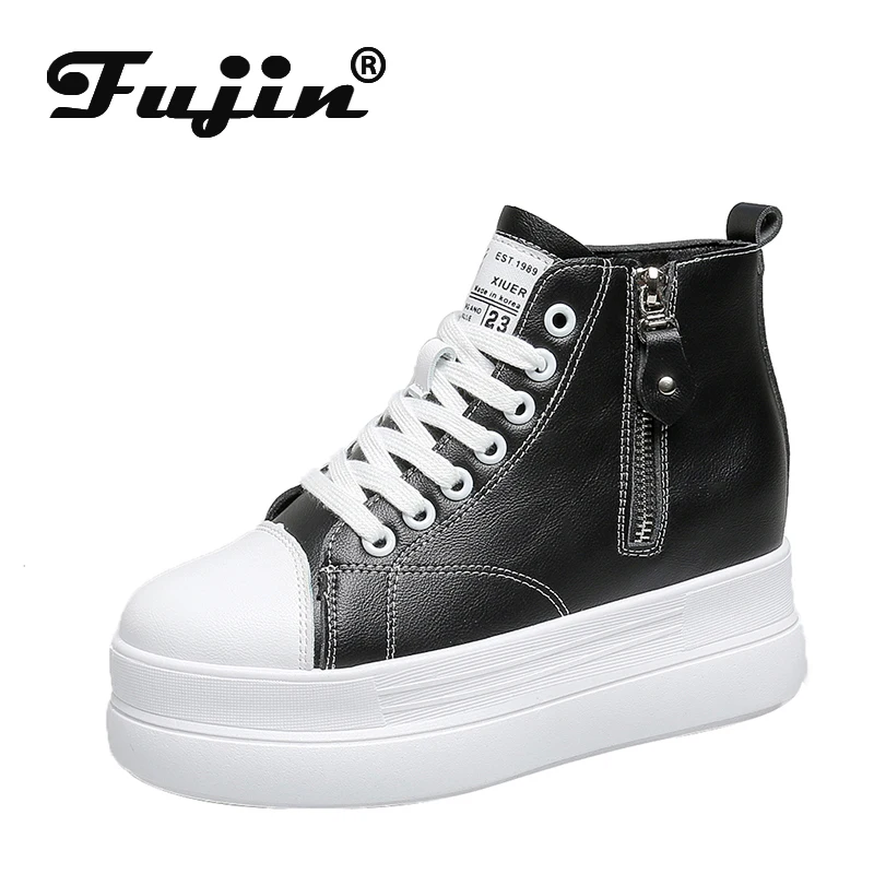 Fujin/женская повседневная обувь визуально увеличивающая рост Женские кроссовки