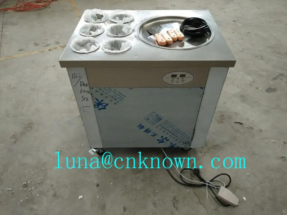 Мобильная машина для жареного мороженого в рулонах Филиппин по заводской