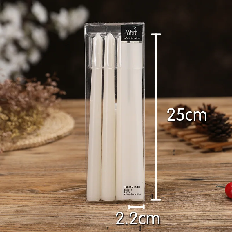 4 шт./компл. европейские классические свечи на длинном столбе для ужина при свечах