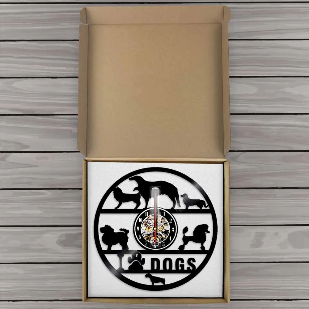 Я люблю собак Виниловые пластинки настенные часы Laser LP для животных подарок