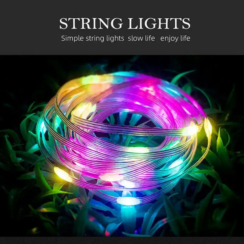 

LED String Lights Garland Street Fairy Lamps Christmas Led Outdoor WIFI Tuya Remote Remote Control For Patio Garden Home Decor