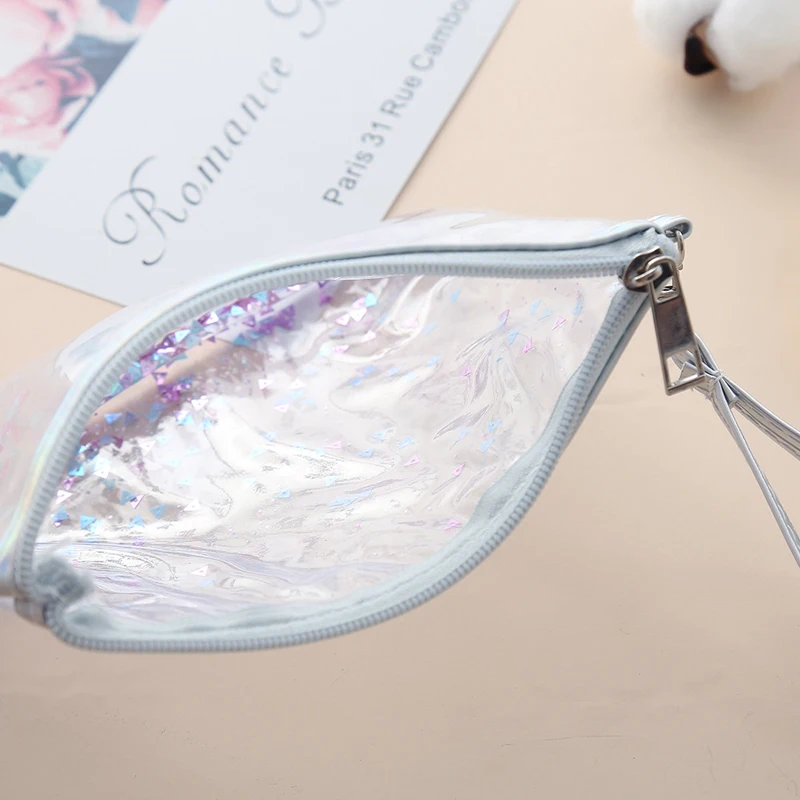 Прозрачная косметичка WULI SEVEN из ПВХ милая сумка для косметики с сыпучим песком
