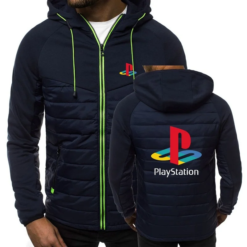

2021 г., модная толстовка с логотипом PlayStation, худи с принтом, повседневное пальто с капюшоном, мужская куртка