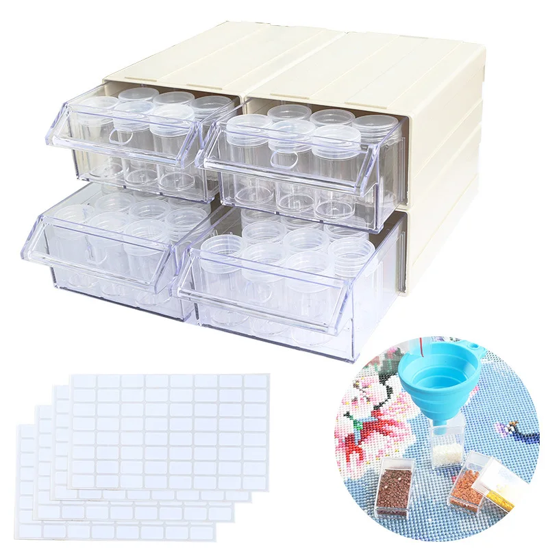 

1/2/4 коробка 5D коробка для алмазной живописи, ящик для хранения алмазных бусин, съемный контейнер для хранения, бриллиантовый инструмент