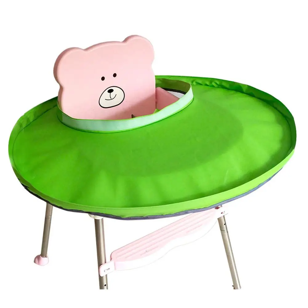 

Solid Color Children Placemat Green Fabric Baby Dining Tray Anti-Cloth Stains