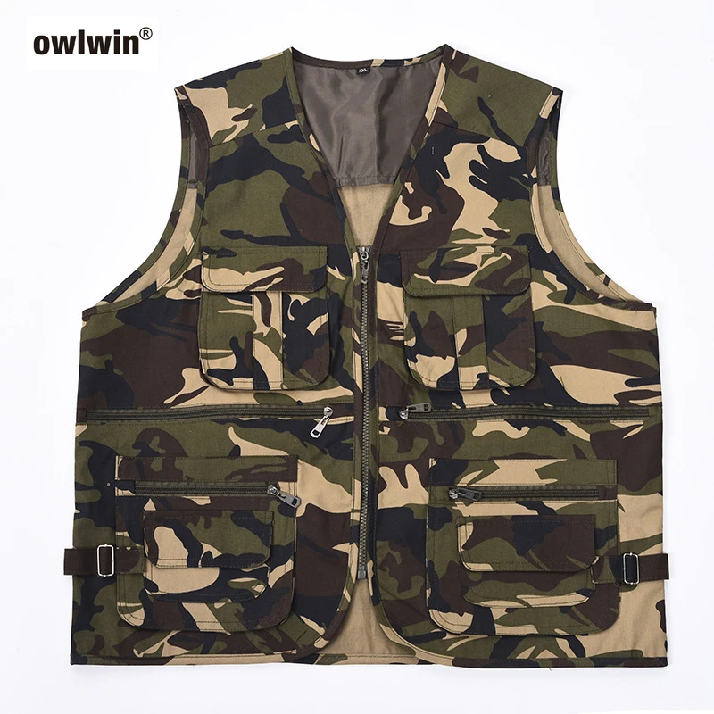 2019 Fishing Jacket Fishing Vest Vest Cotton Vest Camping Vest Fishing Vest Quickly Outdoor Multi-pocket Vest Male Photography