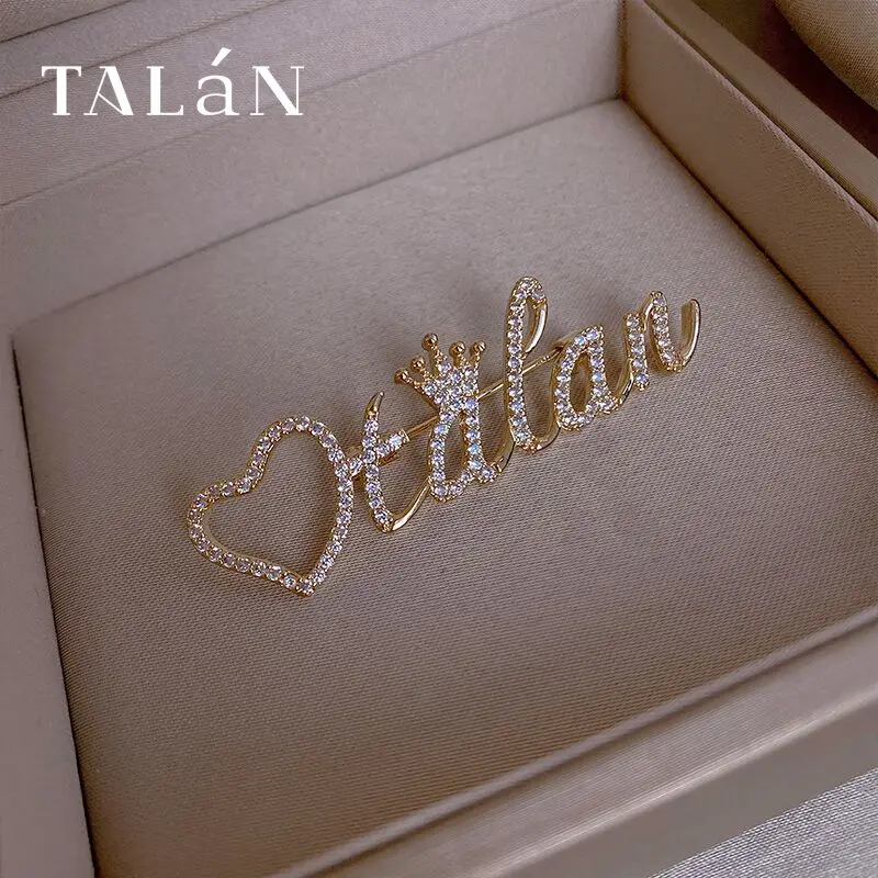 

Fashion Talan Brand Brooches for Women Luxury Heart Set Zircon Unique Design Pin Web Celebrity Party Jewelry Friends New Year Gi