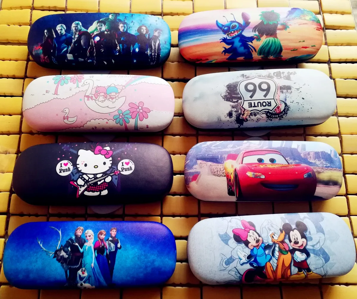 Мультфильм близорукость очки Чехол для мальчиков и девочек студентов переносные