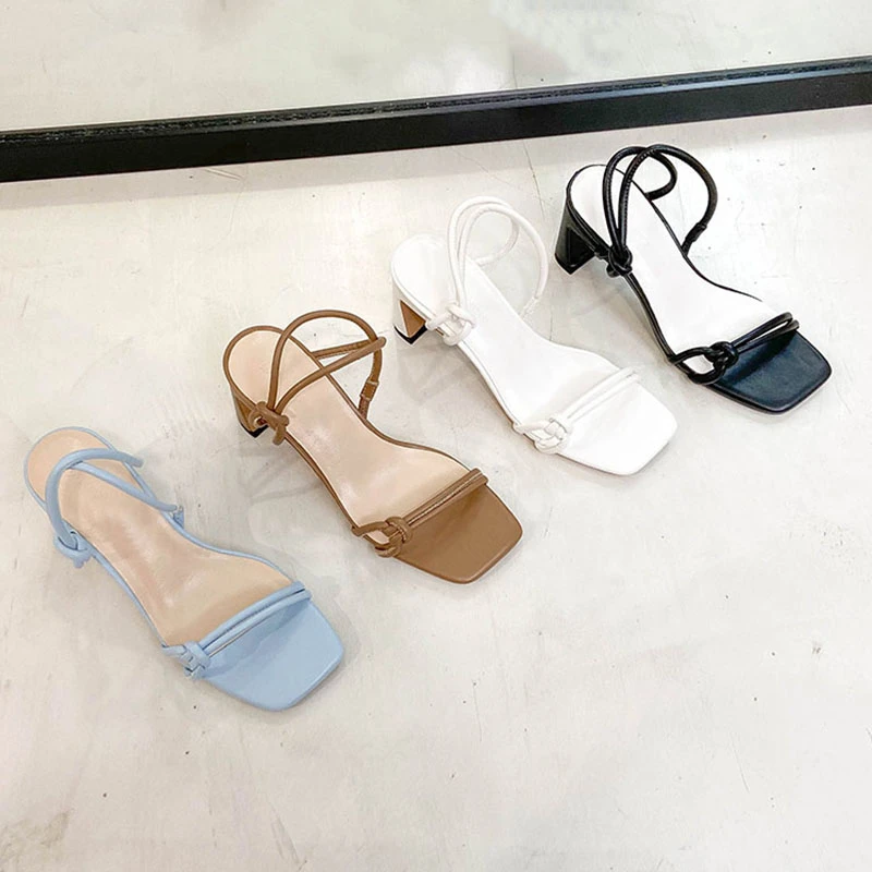 [DEAT] Новинка 2020 года Сезон весна лето Женские босоножки из искусственной кожи на