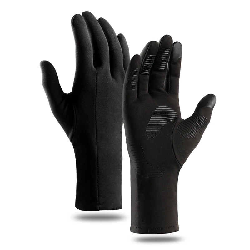 

Autumn Winter Windproof Keep Warm Cycling Gloves Cold-proof Silicone Non-slip Touchscreen Bicycle Gloves Sports Running Gloves