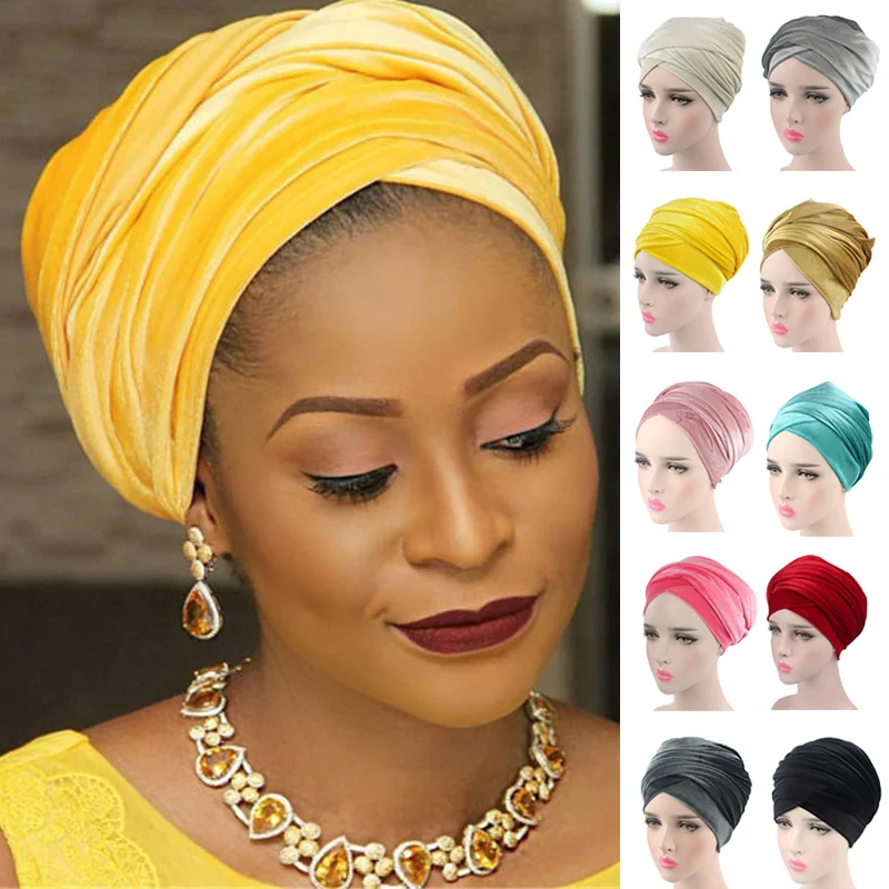 Женские мусульманские хиджабы шляпа длинный хвост банданы шапка-тюрбан