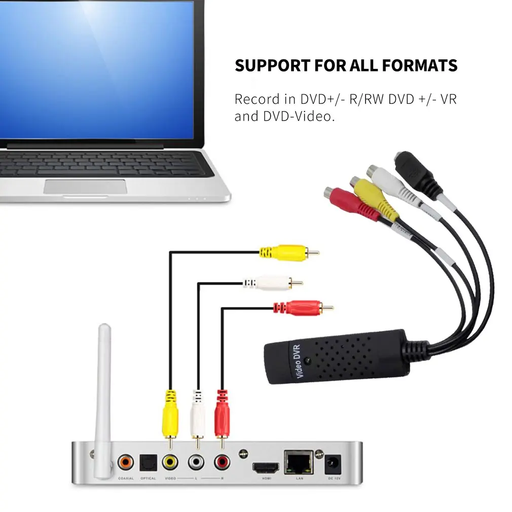 New Arrival USB 2.0 Easycap Capture 4 Channel Video TV DVD VHS Audio Adapter Card DVR | Безопасность и защита
