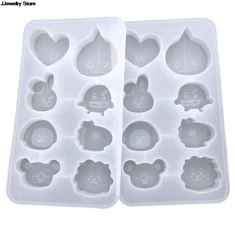1 шт. мультяшная силиконовая форма для смолы Мыло ручной работы брелок формы